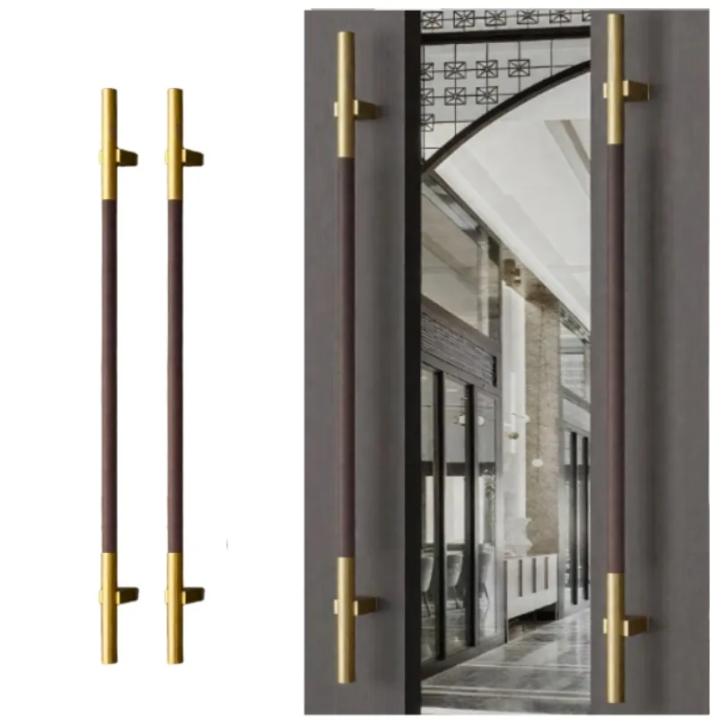 Stainless steel long entrance sliding glass door handle luxury business office front door accessories