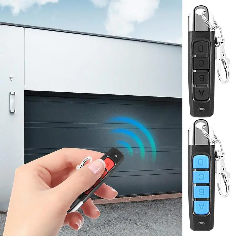 4 Buttons Garage Door Opener Remote 433Mhz Metal Push Button Remote Control Transmitter Electric Remote Control Key Fob Opener