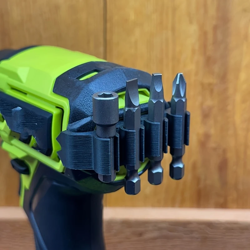 2PCS Plastic Drill Bit Holder For Ryobi, Anti-Loss Screwdriver Storage Rack Easy Install, Stable Tool Accessory For Construction