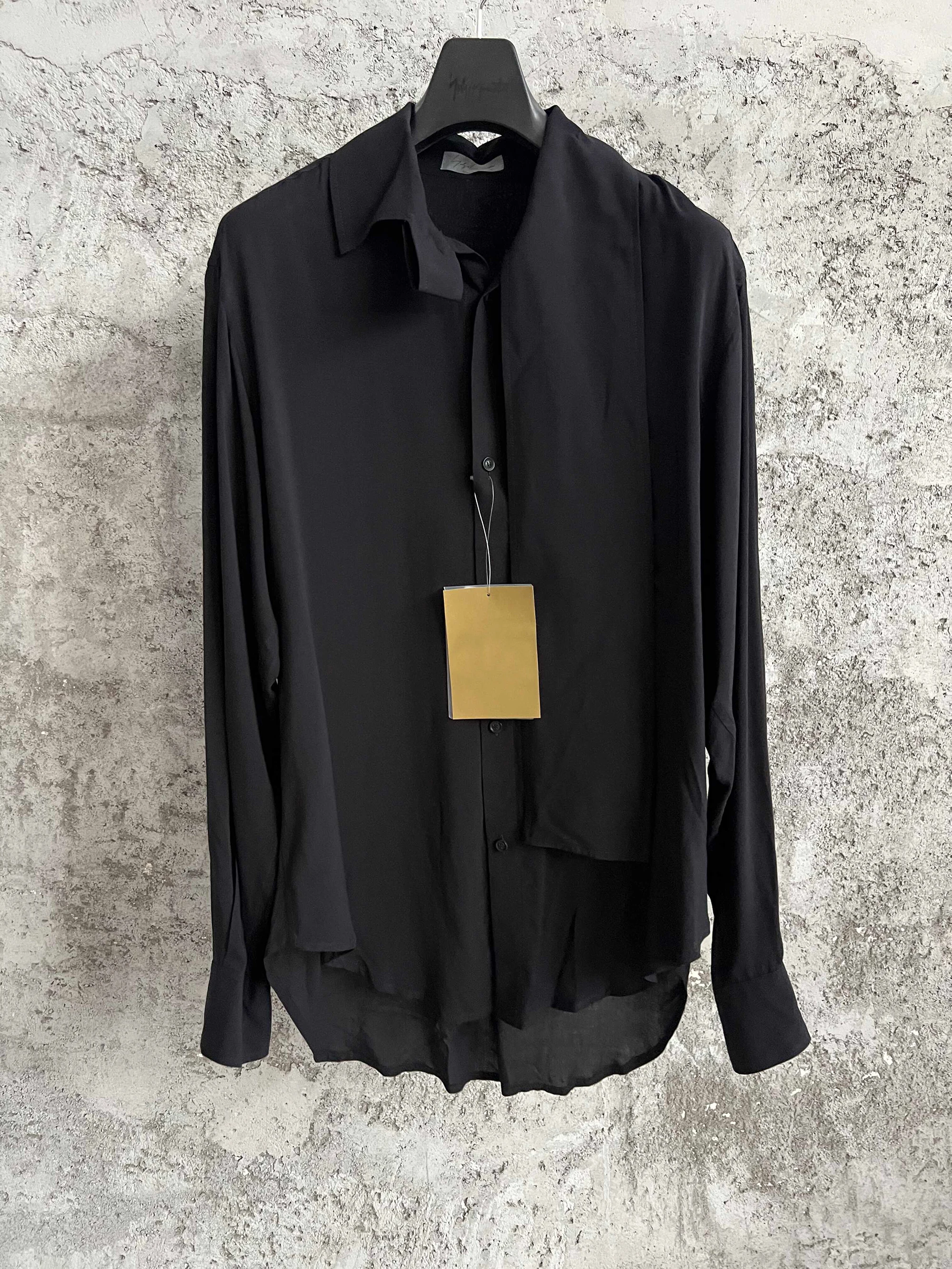 

TOP-YAMAMOTO Japanese original designer zipper pure cotton pocket shirt jacket with black button decoration for men