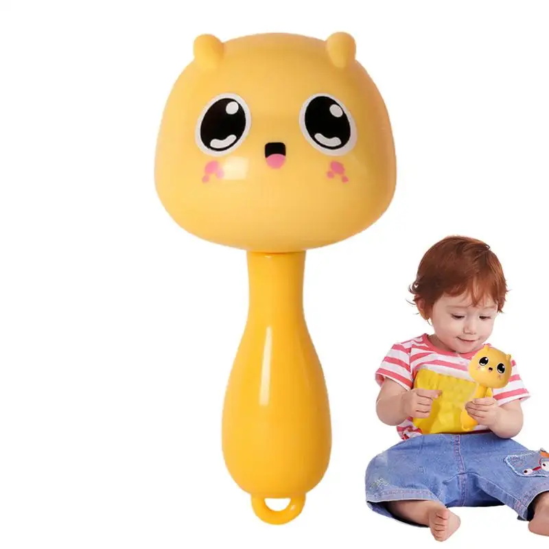 Toddler Shaker Rattle Toy Cartoon Bread Dinosaur Rattle Toddler Maracas Hand Percussion Sand Hammer For Nursery Daycare Center