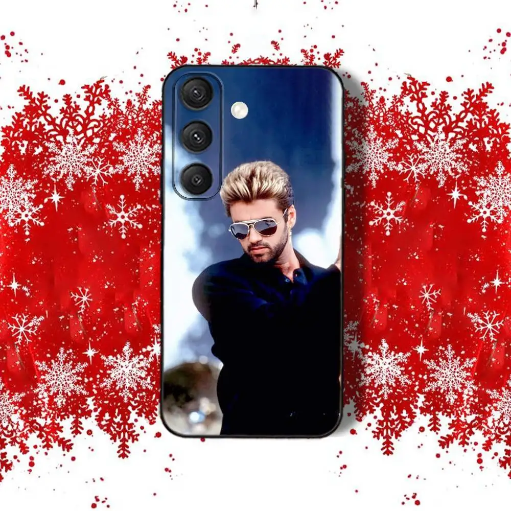 g-George m-MichaelS Singer Phone Case For Samsung S22,S24,S20,S25,S23,S30,S21,Ultra,Plus,Fe,Lite 4G,5G Black Soft Cover