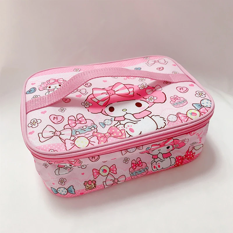 Sanrios Hello Kitty Cinnamonroll Cartoon Cute Lunch Box Bag Lunch Box Large Size Insulation Bag Large Capacity Storage Bag