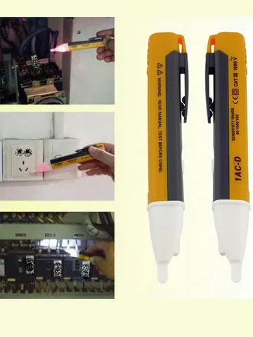 Electric indicator 90-1000V Non-Contact Socket Wall AC Power Outlet Voltage Detector Sensor Tester Pen LED light AC 110V-220V