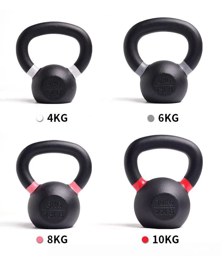 GYM Training Fitness Gym Strength Vinyl Coated Competition Kettlebell Cast Iron Custom Logo Belt Grip Kettlebell