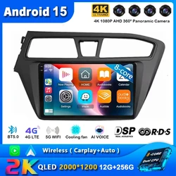 Android 15 Carplay Car Radio For Hyundai I20 LHD 2015 2016 2017 2018 Navigation GPS Multimedia Player WiFi+4G Auto stereo BT DSP