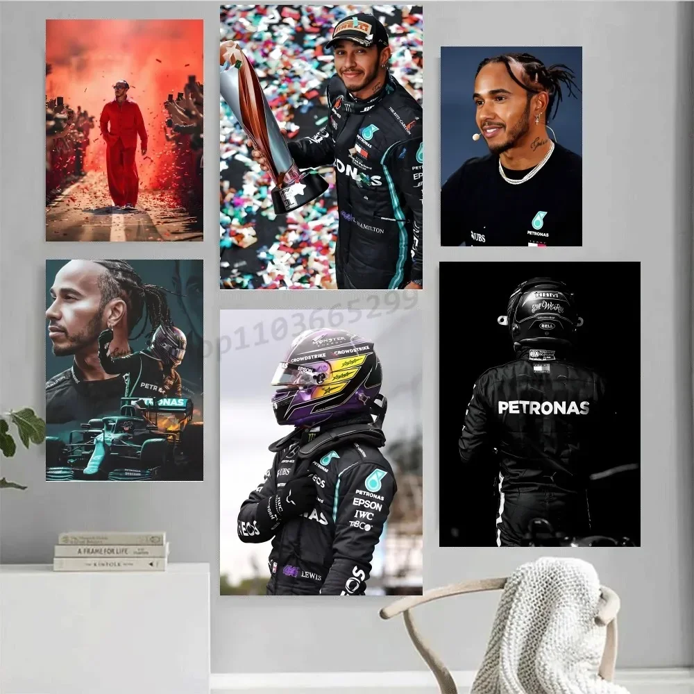 1PC Lewis Hamilton Poster Paper Print Home Living Room Bedroom Entrance Bar Restaurant Cafe Art Painting Decoration