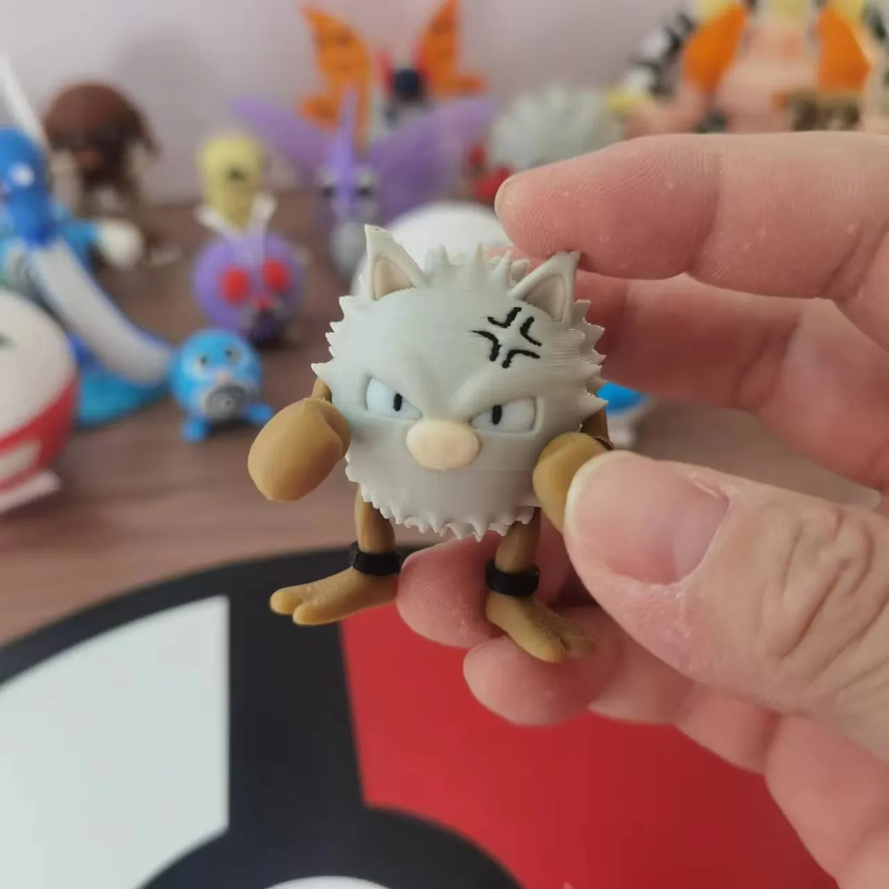 New Pokemon Anime Figures Primeape Proportion World 1:20 Diy 3d Printing Kawaii Cartoon Character Desktop Model Kids Toys Gifts