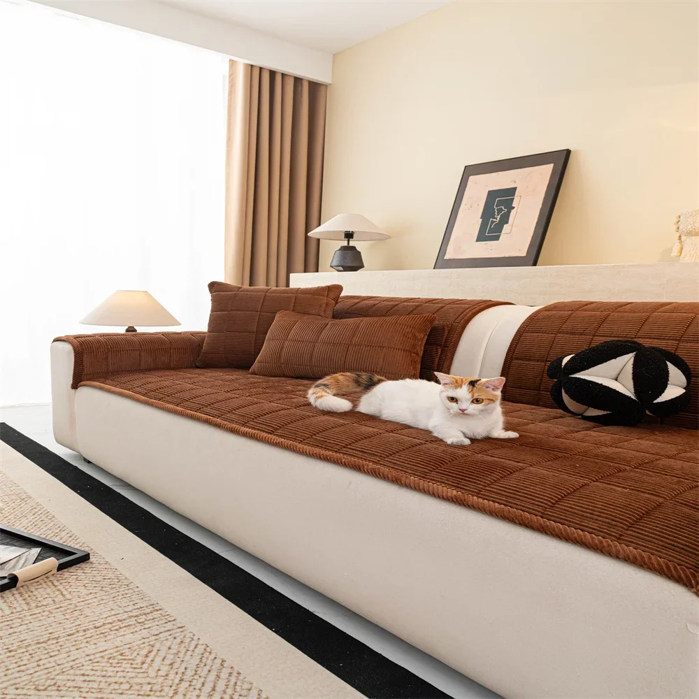 Sofa Cushion New Style Imitation Cotton and Linen All-season Anti-slip Cross-border Sofa Cover Full-cover Sofa Scarf