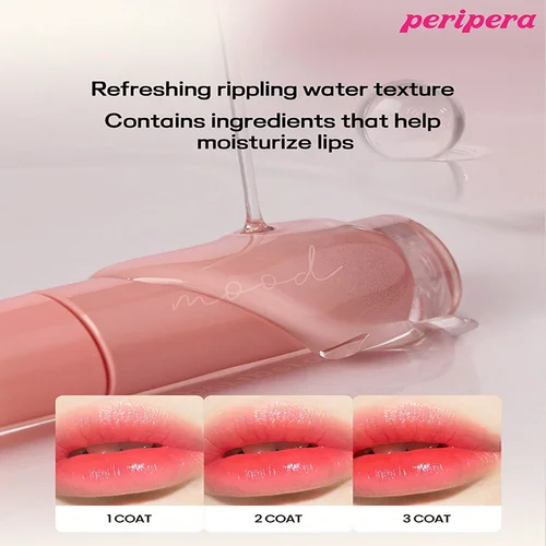 Imagen 2 del producto Tinte de brillo de labios de vidrio K-Beauty, brillo acuoso, humedad 16H, no pegajoso y amigable con la máscara, aspecto natural regordete