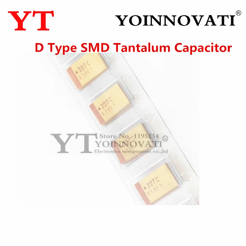 

50 шт. D Тип танталовый конденсатор SMD 6 В 10 В 16 В 25 В 35 В 50 В 10 мкФ 22 мкФ 100% New33 мкФ 47 мкФ 100 мкФ 220 мкФ 330 мкФ 470 мкФ