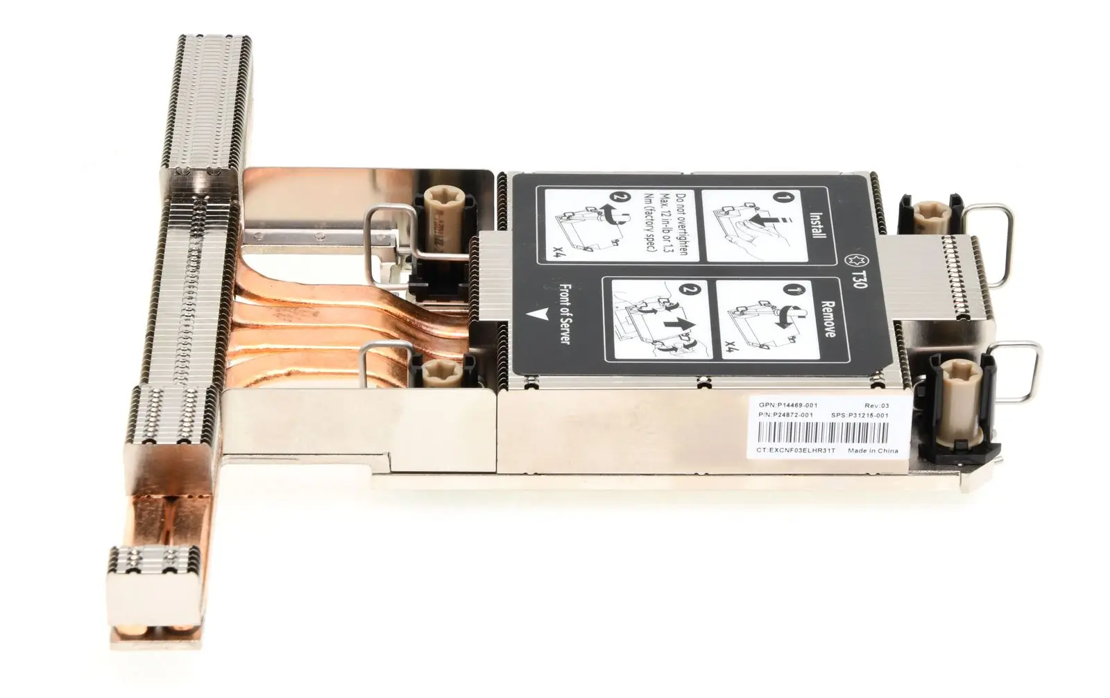 P31215-001 High PerFormance Heatsink For ProLiant DL360 Gen10