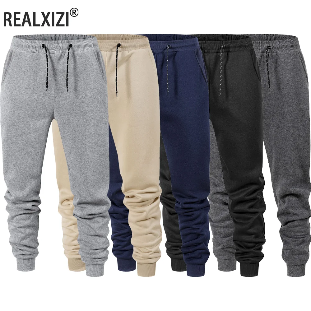 

Men's Jogging Sports Pants Autumn Winter Sweatpants Gym Sport Trousers Men Fashion Solid Color Casual Workout Long Pants