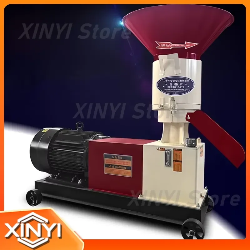 Roller-Type Feed Pelletizer for Livestock New Model Compact Feed Pellet Machine 220V 380V Corn Stalk Pelletizer Customized
