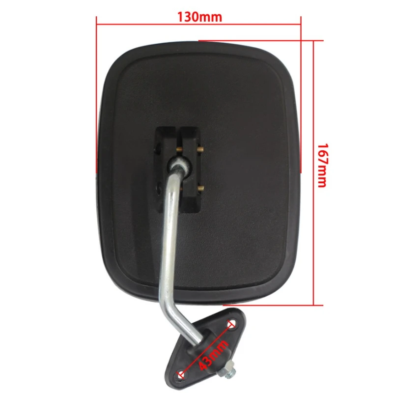1-Pair Universal Agricultural  Tricycle Rearview Mirror for Electric Tricycle Enclosed Shed Vehicle Reverse Car (Plane Mirror)