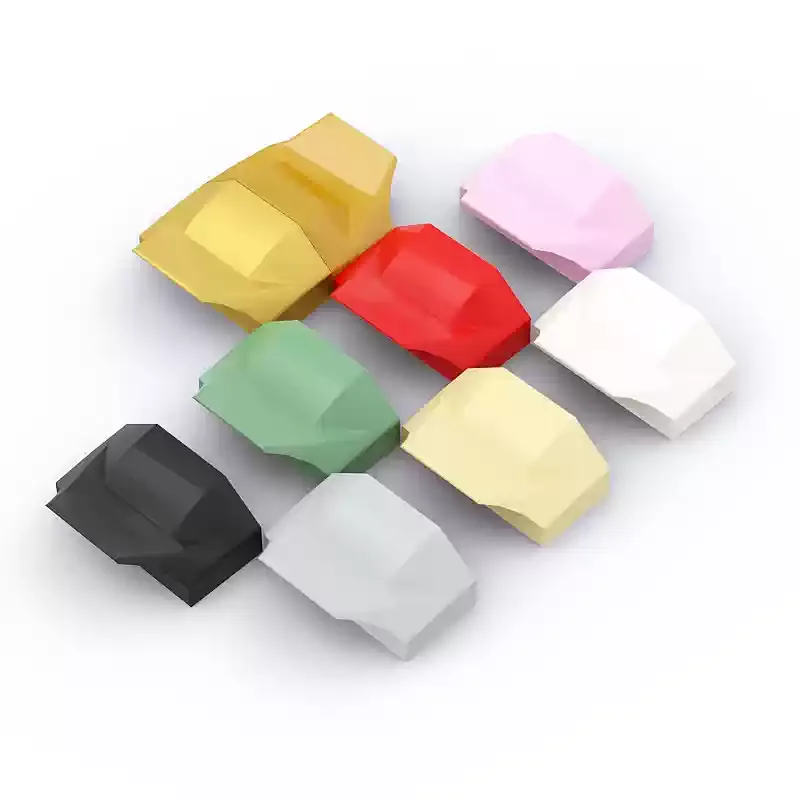 [125Pcs]【50g】 47458 1x2 with tail fin arc shape, Children DIY STEM Building Blocks Toy, Gifts for MOC creators Group