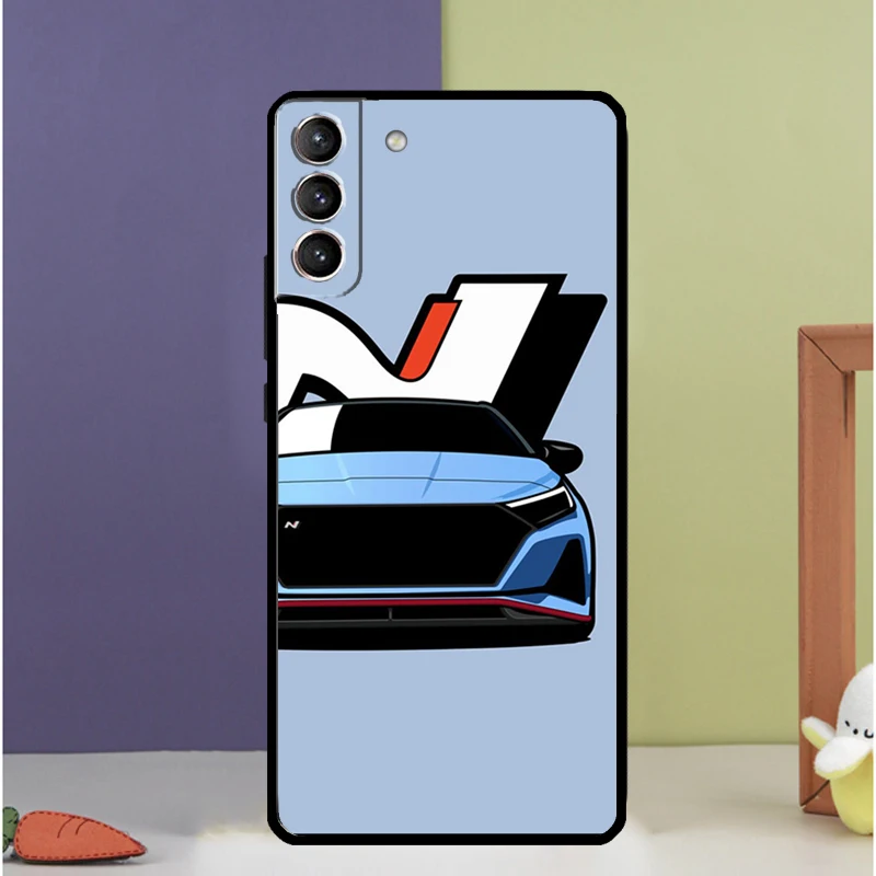 ブルー車 I30N ケース三星銀河 S23 S20 FE S21 FE S22 ウルトラ注 20 S8 S9 S10 注 10 プラスバックカバー