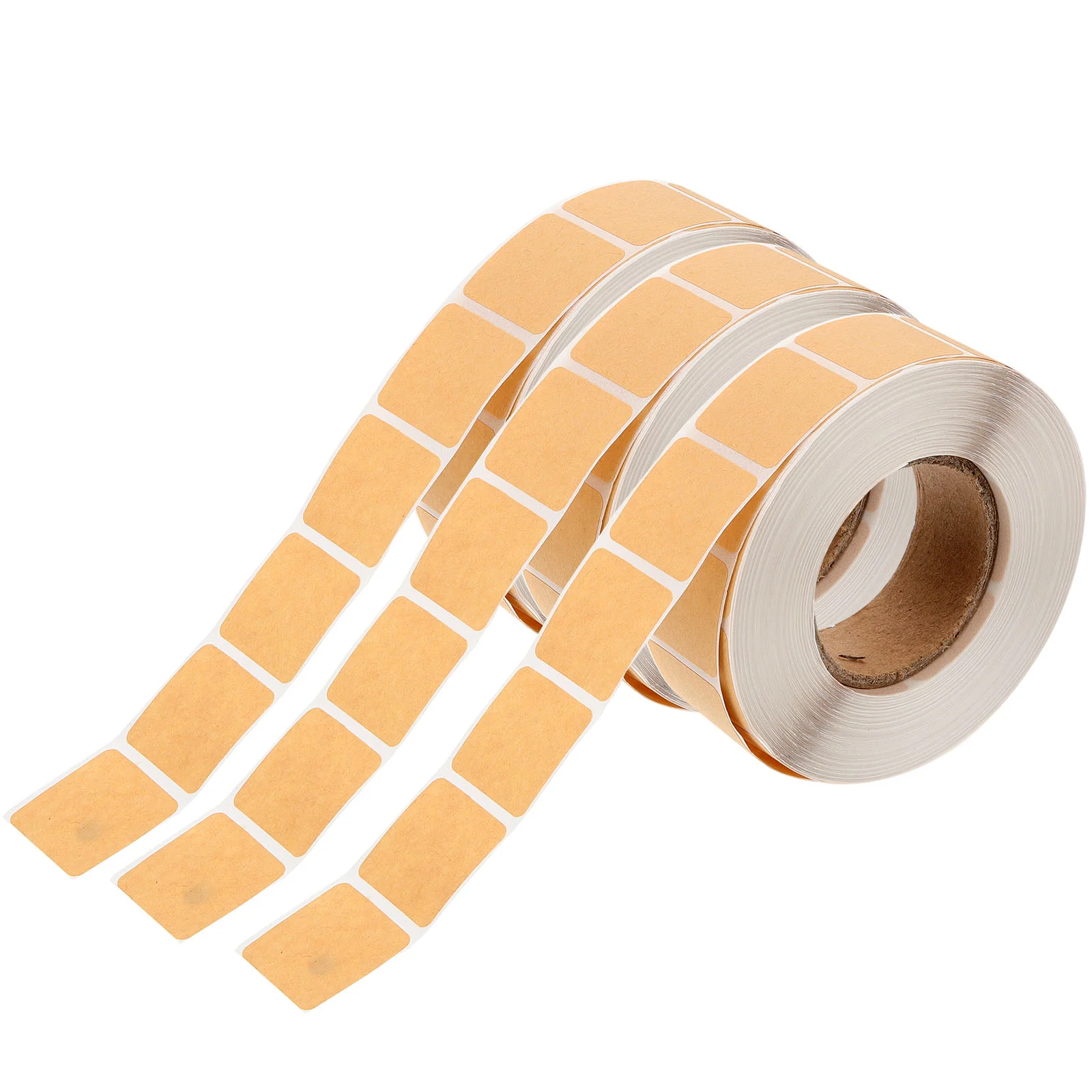 3 Rolls Target Board Repair Stickers Tag Creative Decal Label Sports Pasters Square Kraft Paper Practical