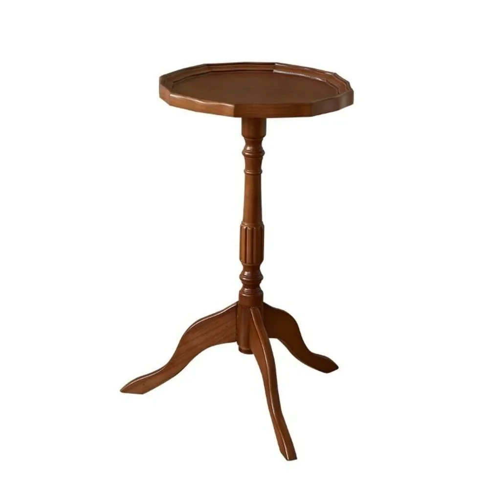 Escritorio lateral para sofá de diseño Retro francés, mesa de centro americana de madera maciza, adorno decorativo para el hogar, mesitas medievales para mesita de noche