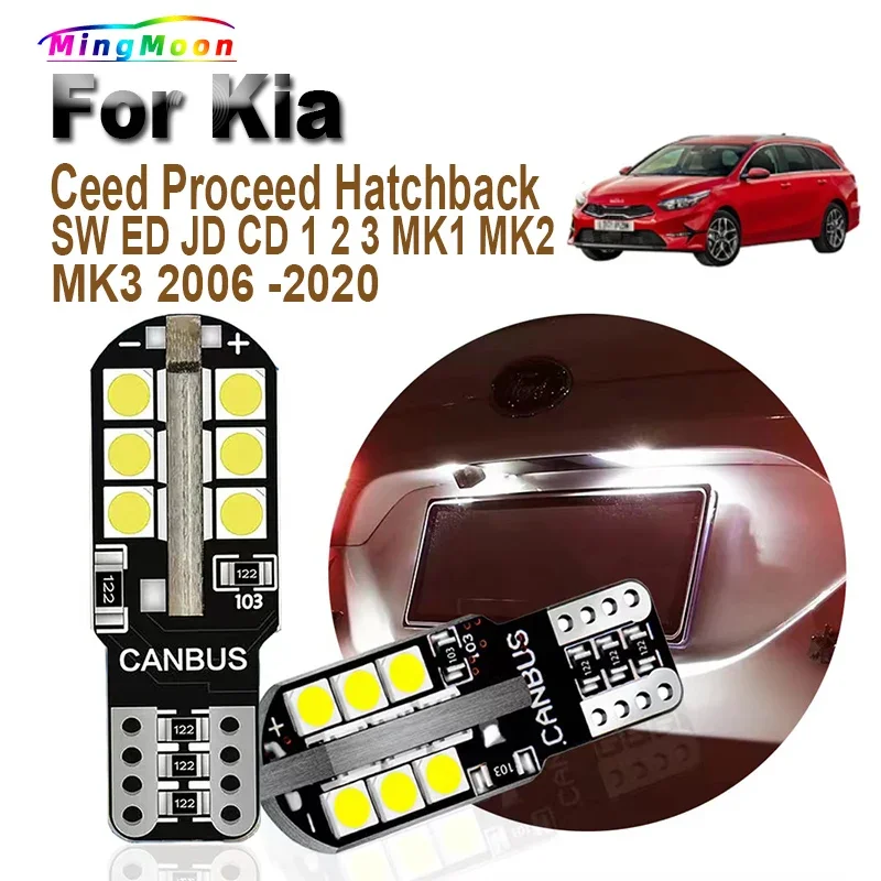 

2Pcs T10 LED Bulbs License Plate Lights For Kia Ceed Proceed Hatchback SW ED JD CD 1 2 3 MK1 MK2 MK3 2006 -2020 2021 2022 2023