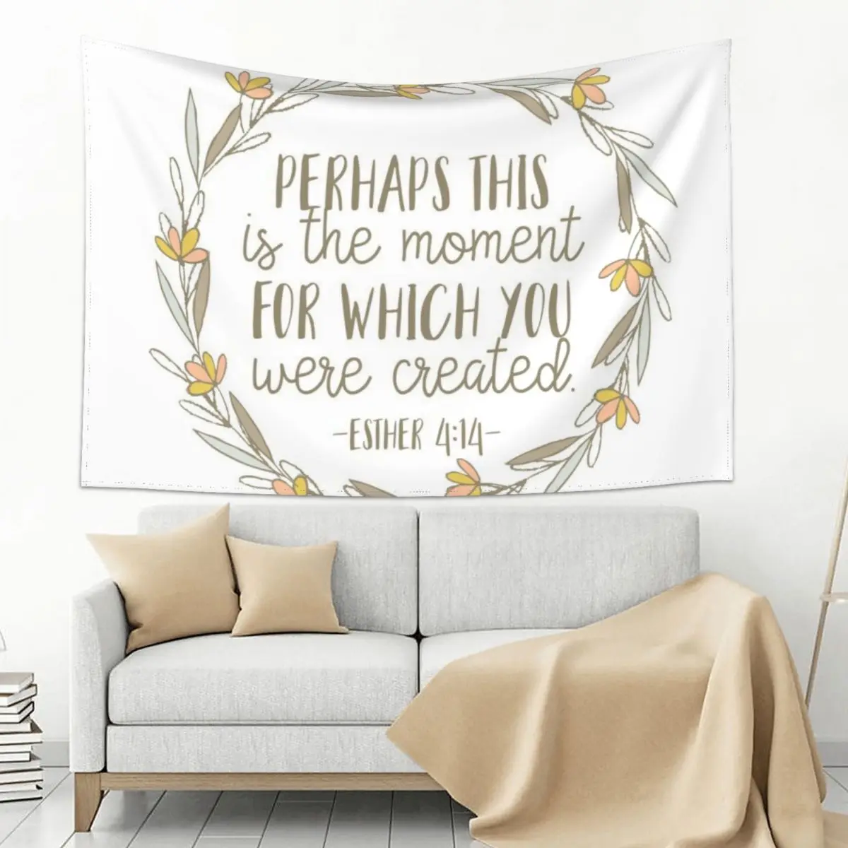 

Bible Verse - Esther 4:14 Tapestry Room Decoration Korean Style Cute Decor Home Decorators Mushroom Tapestry