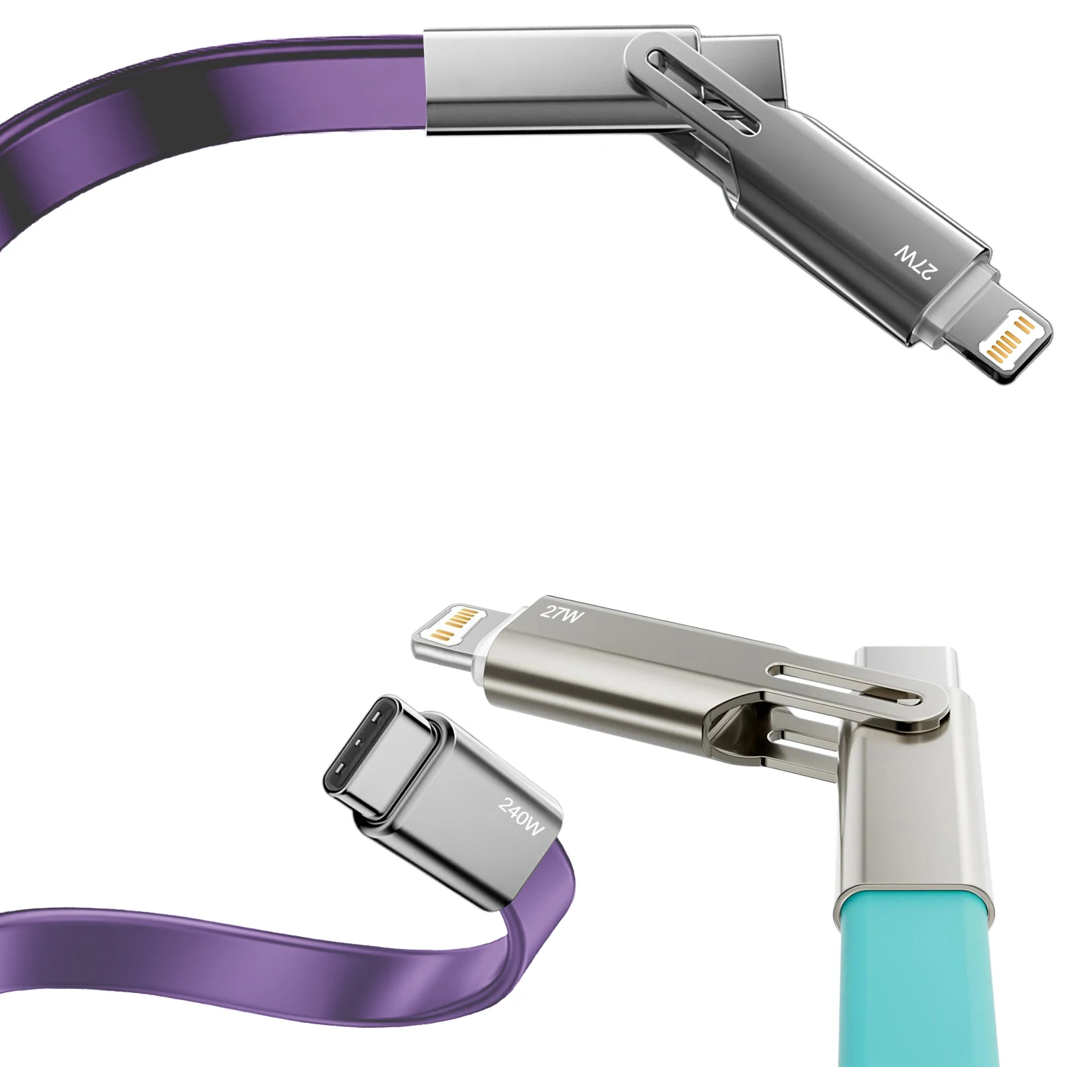 

PD 2 in 1 USB C Cable To Type C/IOS Fast Charging Cable For iPhone 16 15 14Pro Max iPad Samsung Xiaomi Huawei