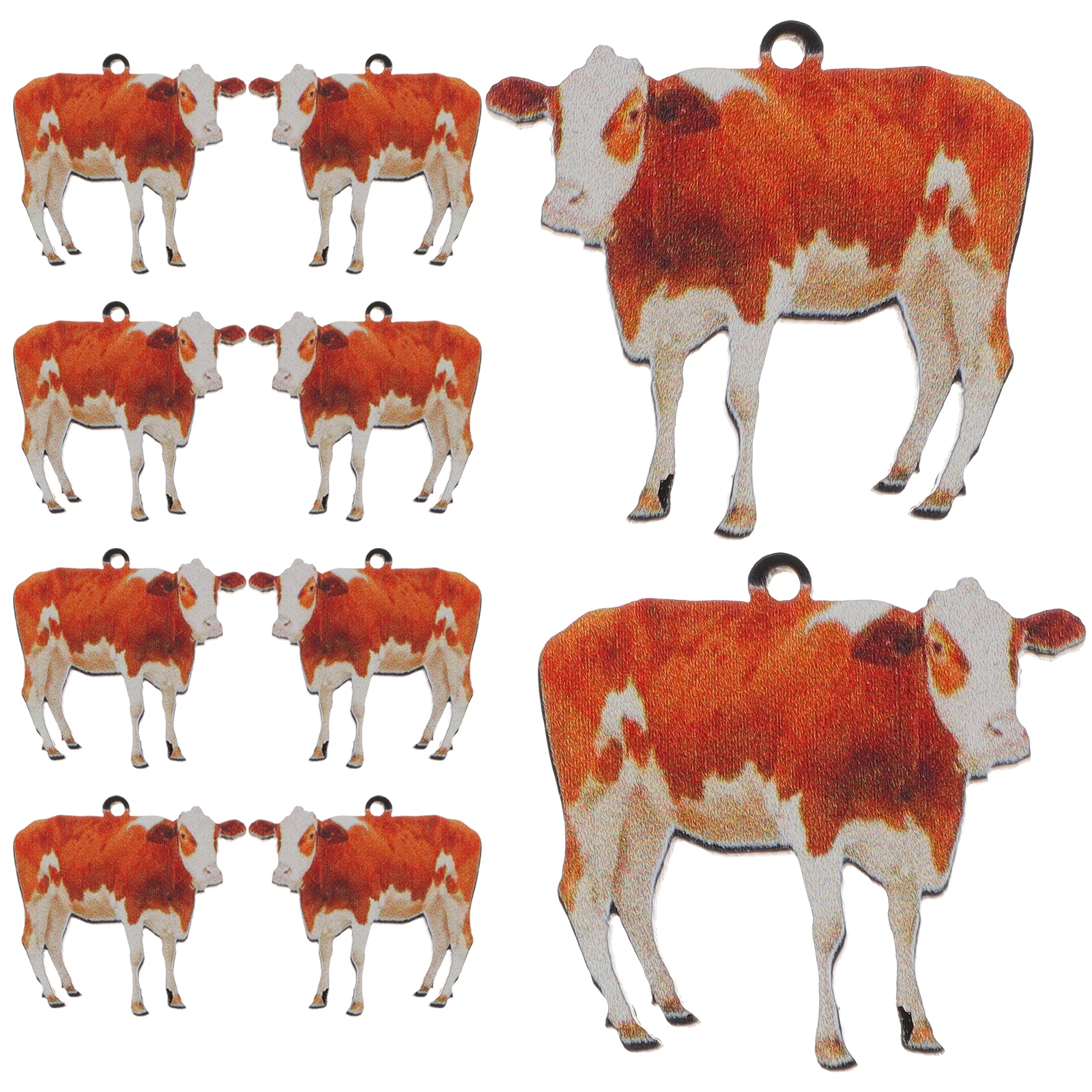 

20pcs Cow Pendant Animal Charms Acrylic Beads for Jewelry Making Lightweight Durable Charms for Bracelets Necklaces Handmade