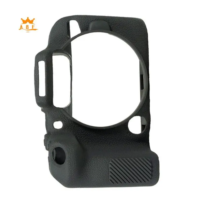 A08E-Camera Protective Case Lychee Pattern Silicone Case Suitable For Canon EOS R10 Half-Frame R10 Mirrorless Camera Black