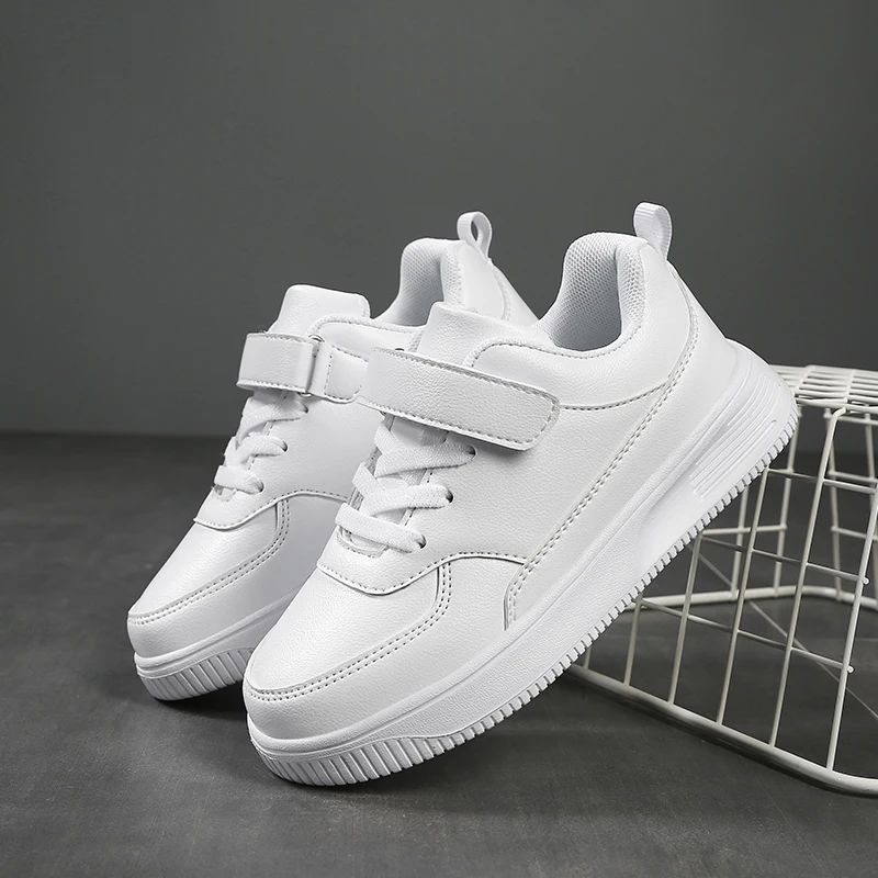 

White Girls Shoes Children Sneaker Thick Sole Flat Kids Casual Sneaker Autumn School Sports Shoes for Girls 4 To 12 Years