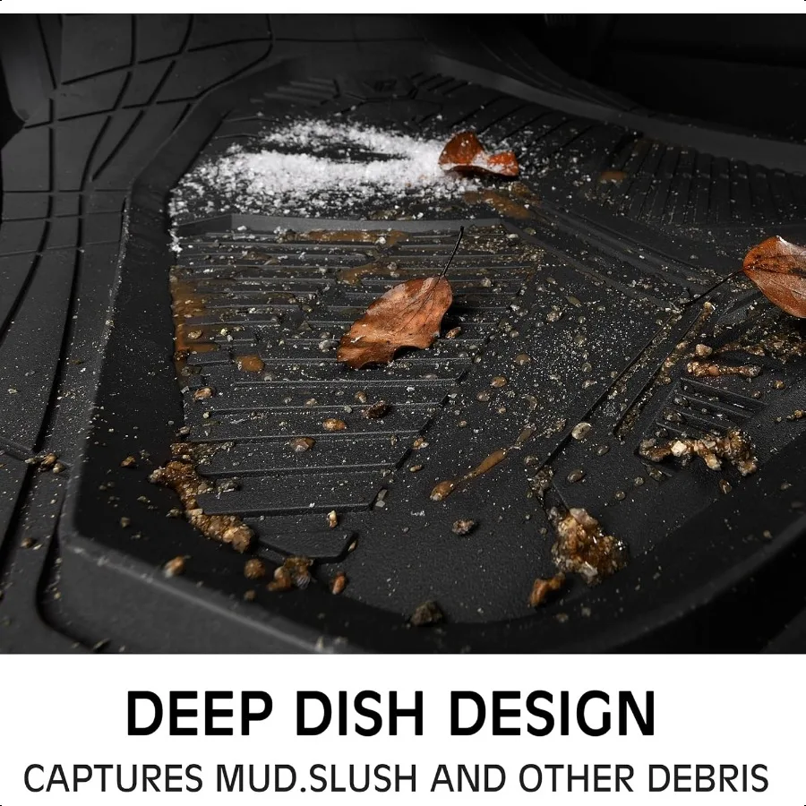 الحصير سيارة مطاطية شديدة التحمل DeepDish Odorl الحصير سيارة جميع الأحوال الجوية العالمي TrimtoFit لسيارات الدفع الرباعي والشاحنات سيارات السيدان مقاوم للماء مكافحة