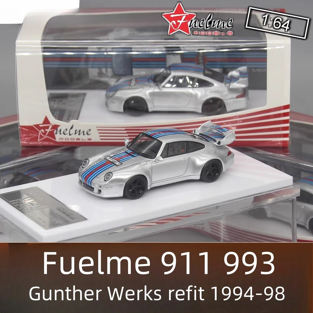 1:64 Camper GW sportwagen model 911 Martini 993 Gunther geschikt voor Porsche hars miniatuurmodellen, volwassen ornamenten, jongens speelgoed