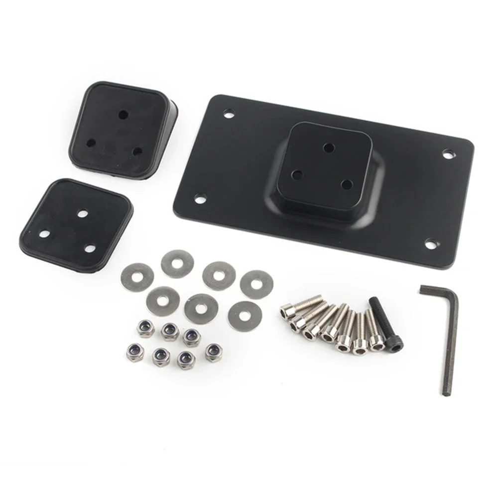 For Harley-Davidson Motorcycle Chrome Laydown Tilt License Plate Frame Mount Accessories Big Twins Sportster Dyna Softail Black