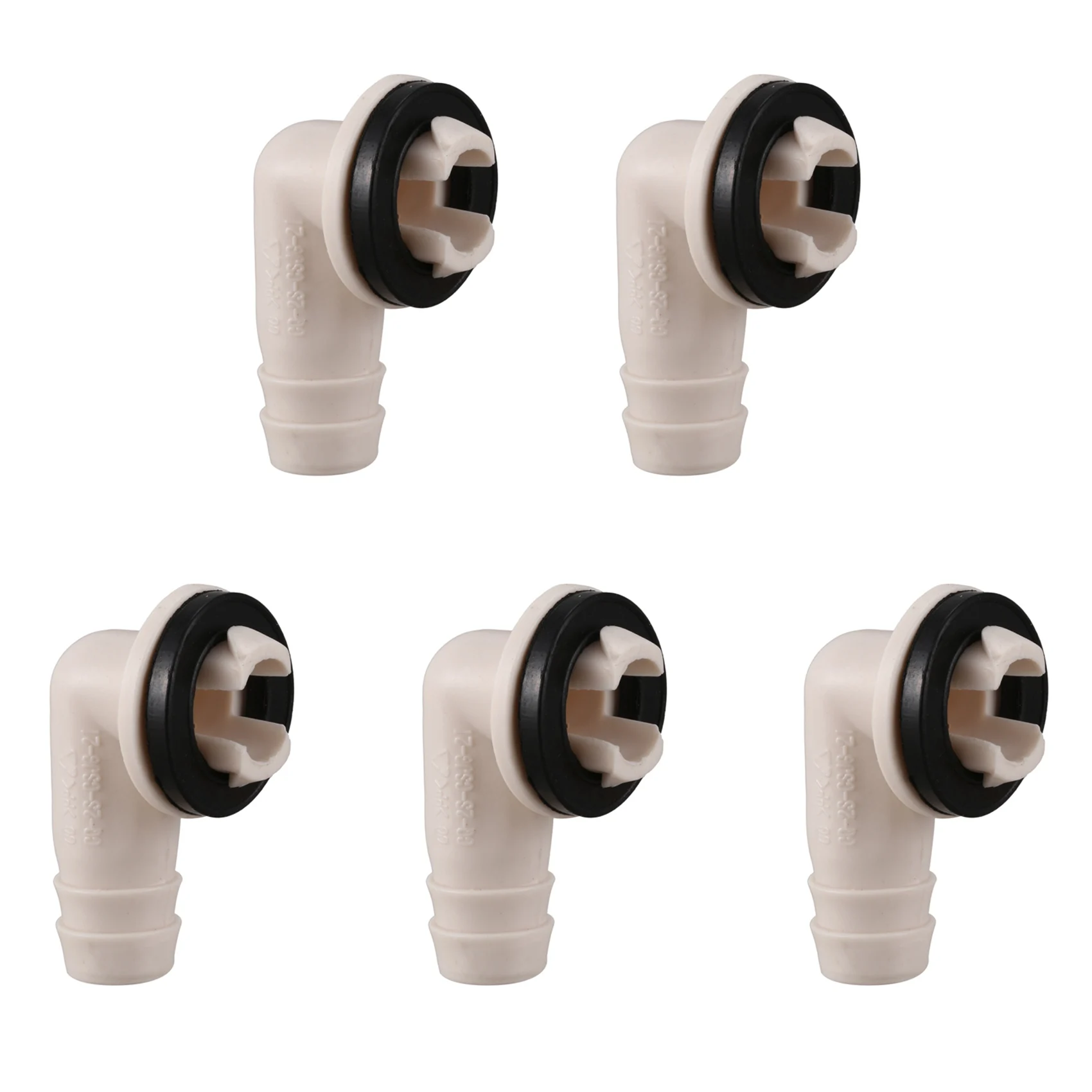 5X Air Conditioner Ac Drain Hose Connector Elbow Fitting for Mini-Split Units and Window Ac Unit 3/5 Inch(15Mm)