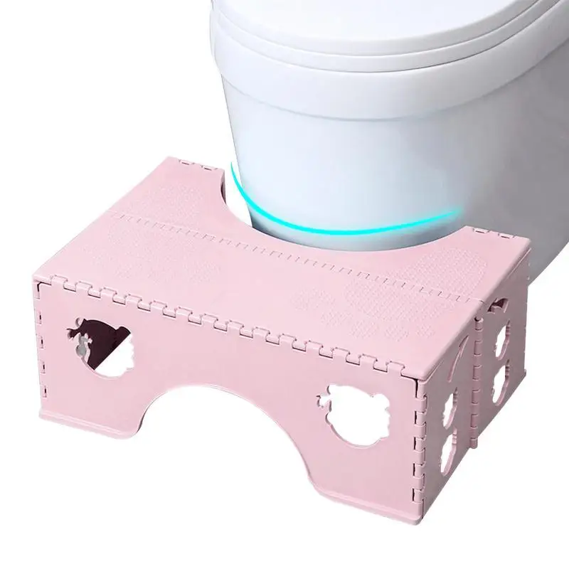 

Toilet Potty Stool Folding Proper Posture Poop Potty Stool Portable Travel Footstep With Anti-Slip Feet Adults Poop Footstool