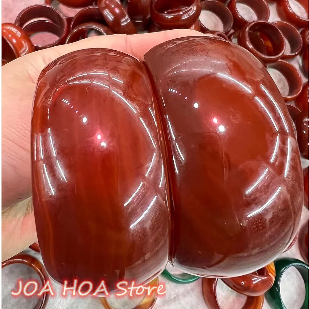 

Real Quality Wine Red Pure Natural Agate Chalcedony Wide Bangle 30mm Jade Bracelet Exquisite Jadeite Handring Top Fine Jewelry