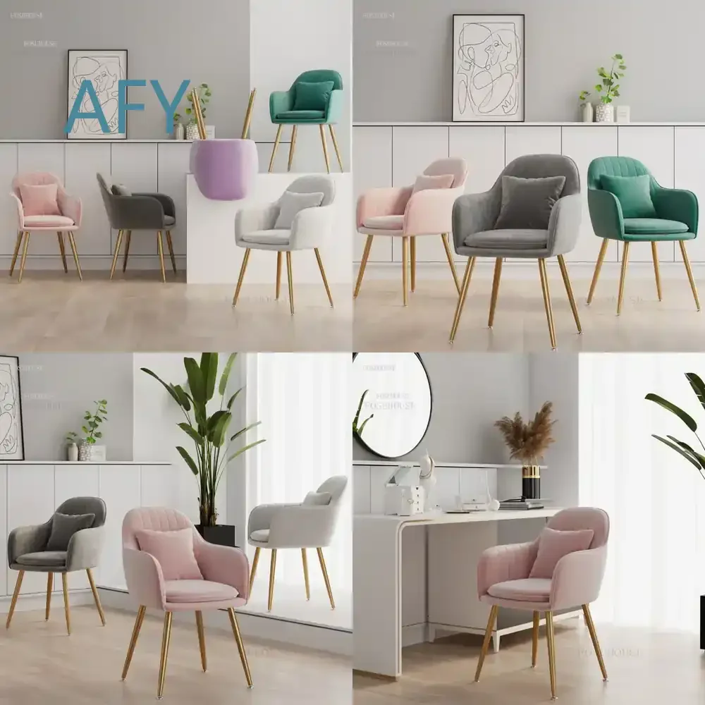 Modern Creative Dining Chairs for Home Kitchen Hotel Dining Room Light Luxury Back Chairs Designer Armchairs for Living Room