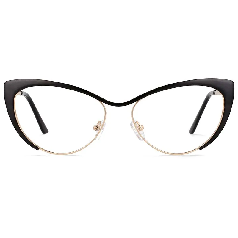 55033 Sexy Cat Eye Metallrahmen Brille für Frauen Optische Computerbrille Famale Brille Mode Brillen Brillen
