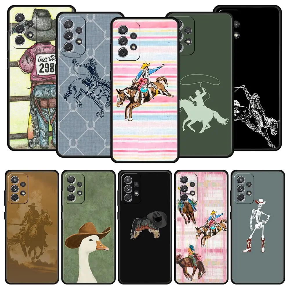 Phone Case for Samsung Galaxy A13 A15 A17 A07 A21S A22 A23 A25 A31 A73 A32 A52 A52S A41 5G Soft TPU Shell Cowboy Fundas Capa Bag