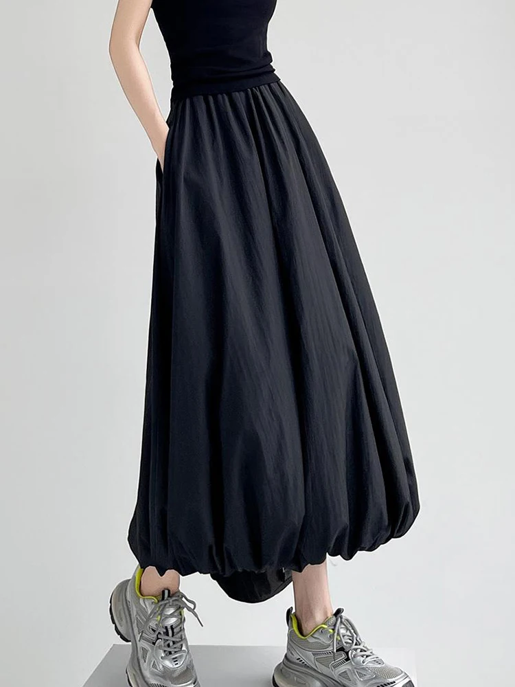

Simple Basic Slim Woman Dress Solid Color Fashion Street Women Dress American Loose Black Gray White Dresses Female