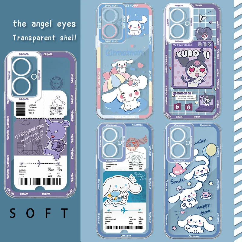 Kuromi Cinnamoroll Angel Eye Phone Case For Realme C 67 65 63 55 53 35 33 31 30 25 21 20 15 8i 9i Narzo 50 Pro Plus Funda Soft