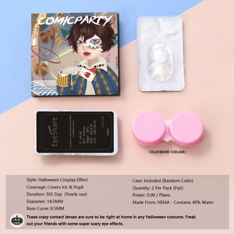EYESHARE 1Pair Cosplay Lenses Color Contacts Lenses for Eyes Lenses Blue Halloween Lenses Anime Accessories Eyes Contact Lens