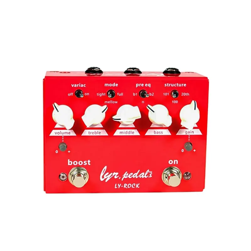 LY-ROCK BONGEER Red Distortion Single Block Effector Original Clone Pedal