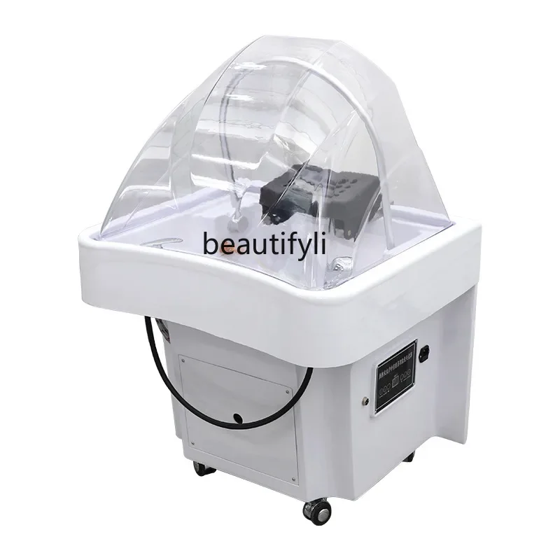 

Beauty Salon Shampoo Chair Water-Free Mobile Water Storage Shampoo Basin Water Circulation Fumigation with Waste Water Tank