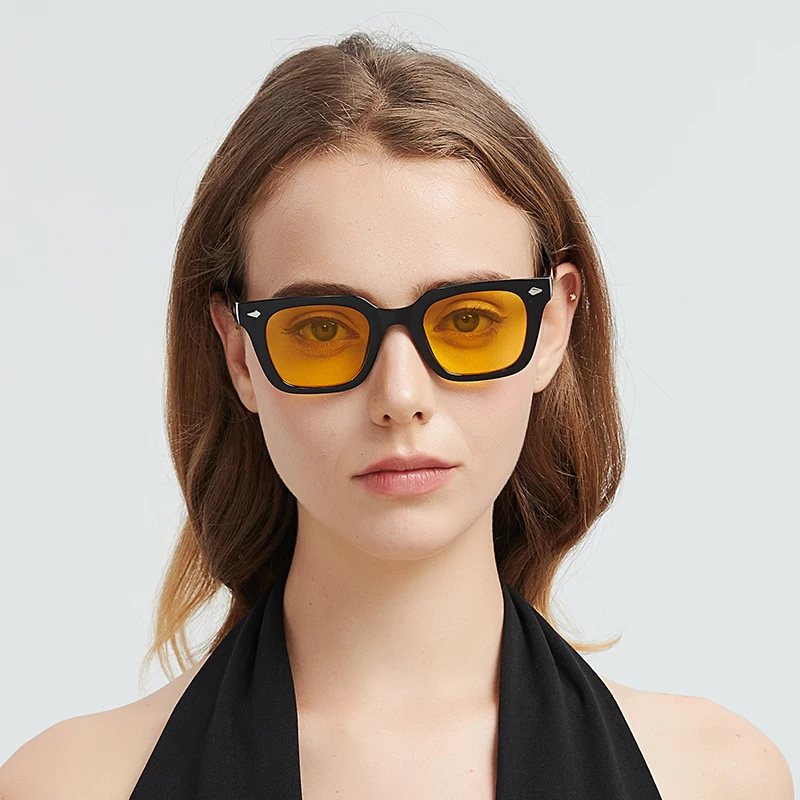 الرجعية الاتجاه مربع نظارات شمسية النساء الرجال خمر نظارات شمسية فاخرة يوميا الخروج النظارات سيدة رجل UV400 نظارات واقية #1