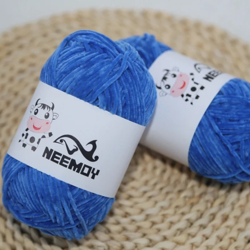 NEEMOY 40g Pile Yarn Soft Chenille Knitting Velvet Texturized Knitted Crochet Yarn Warm Line Threads To Knit Needlework Doll