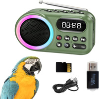 Parrot learning machine, parrot speech trainer, parrot talking toys, with memory cards and reader, for parrots and other birds