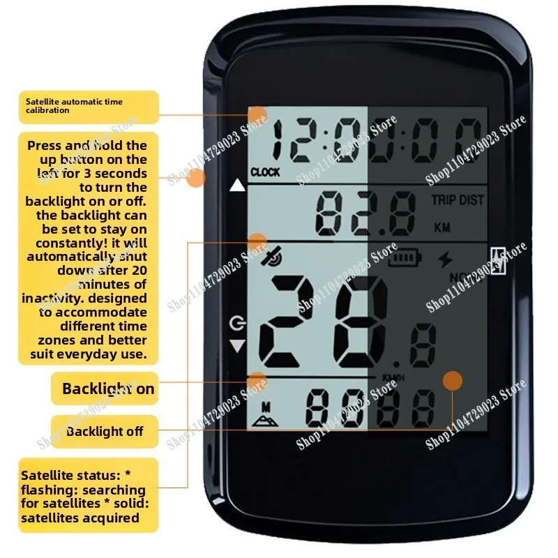 Road odometer Waterproof wireless cycling speedometer Mountain bike riding USB charging code meter