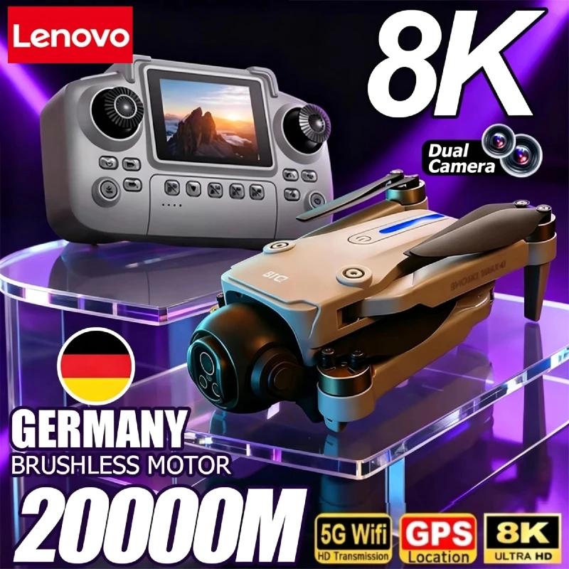 Lenovo D18 Drone 8K Aerial HD Dual Camera Intelligent Obstacle Avoidance Brushless Power GPS Return Screen Remote Control Drone