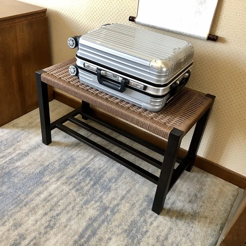 رف أمتعة من الخشب الصلب - رف أمتعة قابل للطي محمول خاص بالفندق Soporte Maletas أثاث تجاري Madera قابل للطي #2