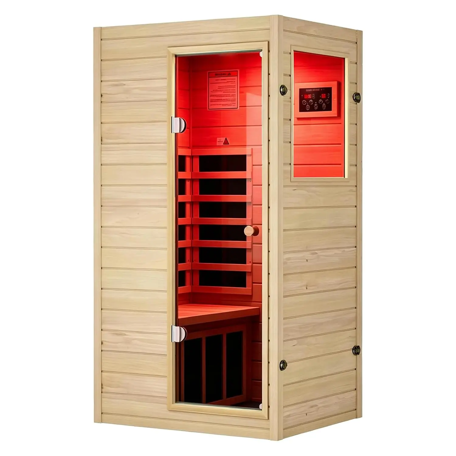1 Person Infrared Sauna, Low EMF Indoor Sauna for Home, Customized